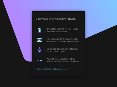 PEACE app clean digital everyday experience flat interface meditation minimal sketchapp ui web