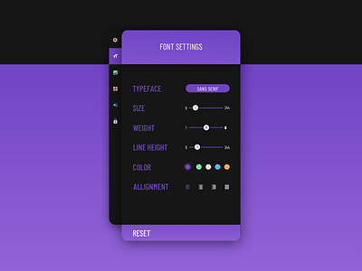 FONT app clean everyday experience font gradient interface minimal settings sketchapp ui web