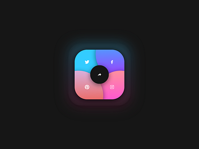 SHARE app clean everyday experience gradient interface minimal share sketchapp social ui web