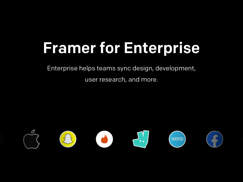 Framer for Enterprise design enterprise facebook framer gboard google live prototype