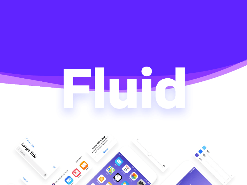 Fluid: A free iOS Kit for Framer design download fluid framer free ios kit prototype ui
