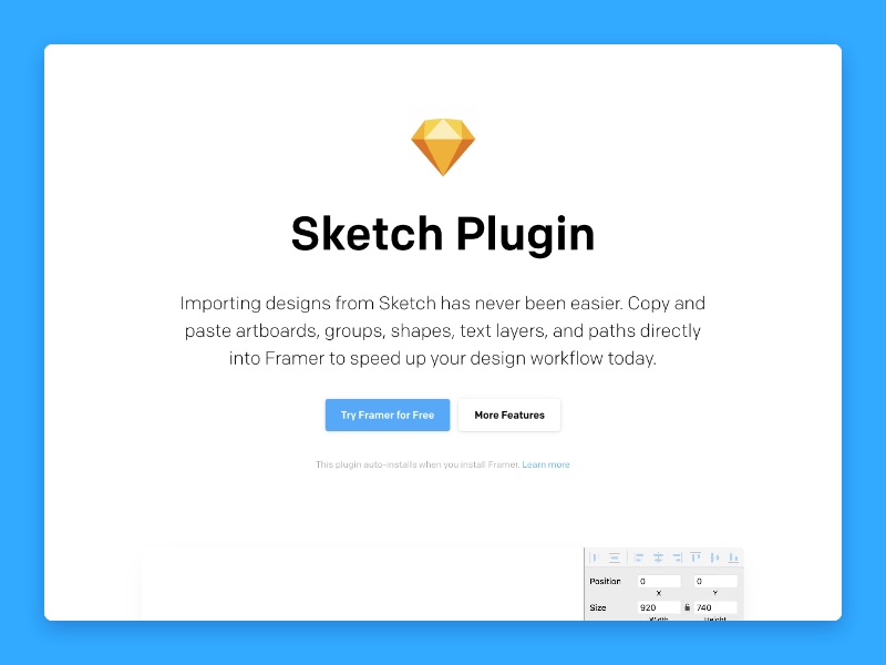 Sketch Plugin for Framer app artboards copy design elements framer paste plugin prototype sketch tool