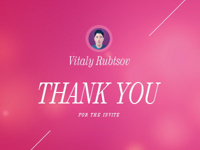 Thanks Vitaly say thankyou