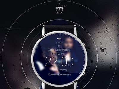 MOON smart watch concept - Alarm android devices ios iwatch moon smart smartwatch watch wear