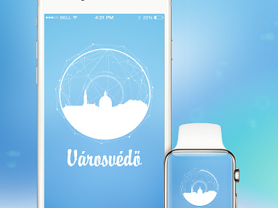 Citydefender ios app splash screen app blue city iphone splash screen ui webdesign website