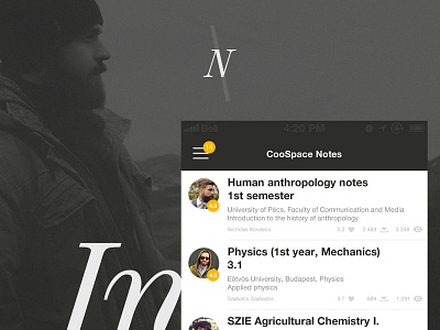 CS Notes UI design concept