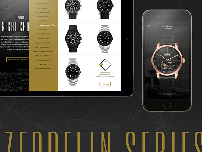 Zeppelin Luxury Watch Collection - Responsive Redesign Concept design ipad iphone mobile responsive taplet ui ux watch web webdesign zeppelin