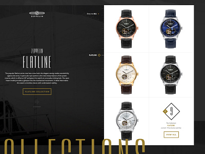 Zeppelin Luxury Watch Collection - Responsive Redesign Concept design ipad iphone mobile responsive taplet ui ux watch web webdesign zeppelin