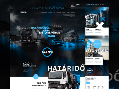 Transplus responsive website design, main site design concept android design erosbalazs hungary ios mobile responsive ui web webdesign website