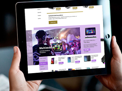 Tech responsive webshop design concept android design erosbalazs hungary ios mobile responsive ui web webdesign website