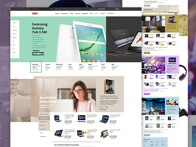 Tech responsive webshop design concept android design erosbalazs hungary ios mobile responsive ui web webdesign website