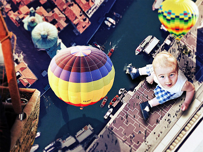 Ballons in Venice, Italy ballons indesign italy photo photo manipulation photography photoshop retouch selfie venice