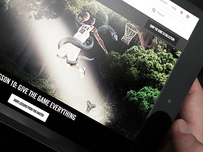 Nike Basketball, Mamba Lessons website, subpage graphic design