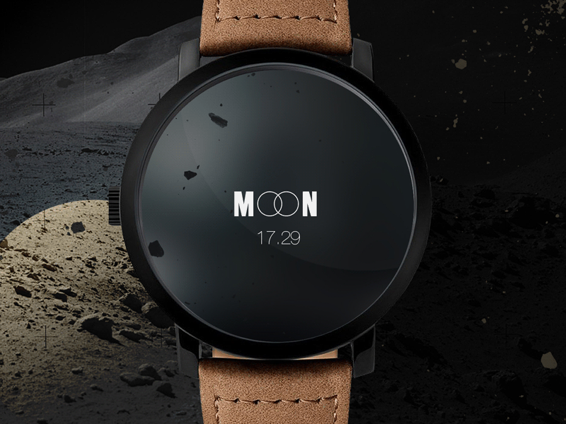 MOON smart watch concept android clock devices event screen moon smart smartwatch time ui ux watch wear