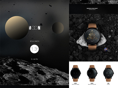 MOON Smartwatch UI design concept android clock devices event screen moon smart smartwatch time ui ux watch wear