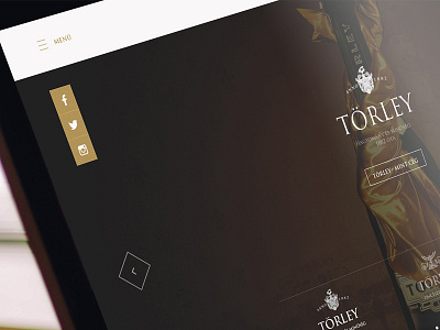 Törley Pezsgőpincészet responsive website design concept