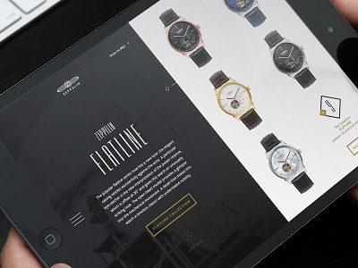 Zeppelin Watch Collection responsive website design concept