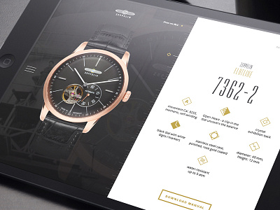 Zeppelin Watch Collection responsive website design concept