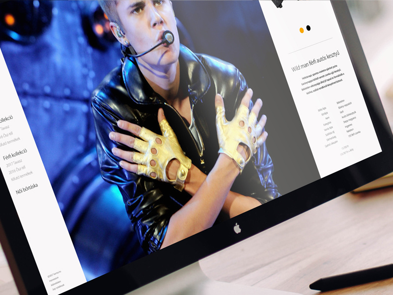 Karma Pécsi Kesztyű responsive website design concept website webshop webdesign web responsive michael jackson madonna lady gaga gloves