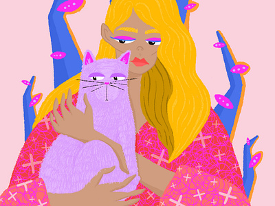 CAT LADY | 03 adobe cat design illustration lady photoshop poster