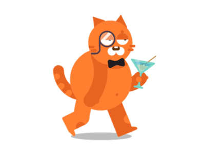 Classy Cat ae after effects animation cat flat illustration motion walk