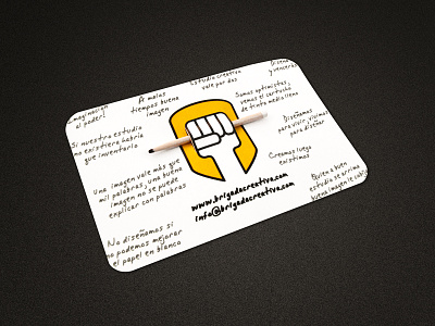 Brigada Creativa - Business card brigada creativa business card creative logo pencil promotion quotes