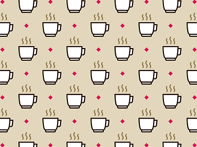 Coffee Pattern - Icon Prints: Drinks Series coffee design drink food geometric geometry graphic icon illustration minimal pattern pictogram