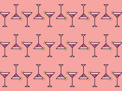 Cocktail Pattern - Icon Prints: Drinks Series