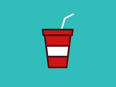 Soda - Icon Prints: Drinks Series blue cocacola design drink food graphic icon illustration minimal pictogram pop soda