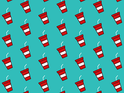 Soda Pattern - Icon Prints: Drinks Series design drink food geometric geometry graphic icon illustration minimalist pattern pictogram soda