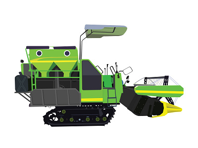 Machine Combine Agriculture agriculture branding design flat graphic design illustration logo paddy tracktor tracktorpaddy ui ux vector vektorart zoomlion