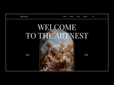 Artnest - Virtual Gallery Landing Page