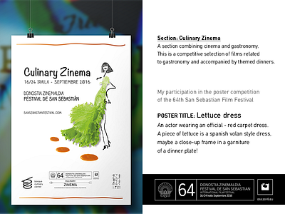 Poster 5631: Lettuce dress culinary zinema poster competition