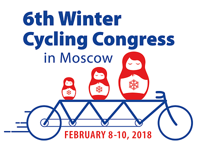 WINTER CYCLING CONGRESS in Moscow 6-ой зимний велоконгресс 6th winter cycling congress matryoshka(babushka) doll moscow 2018 москва