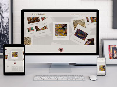 Story of Ganjifa art bootstrap 4 design handicraft ui web website design website development