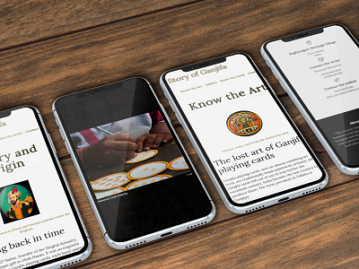 Story of Ganjifa art design mobile responsive responsive design website design