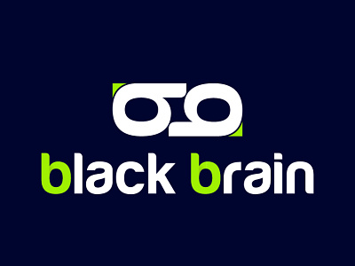 black brain Logo design