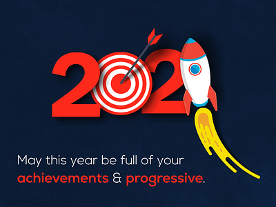 Achievements & Progressive | 2021 2021 achievements adobe photoshop blue design dribbble finally goals hope inspiration inspirational new progressive year