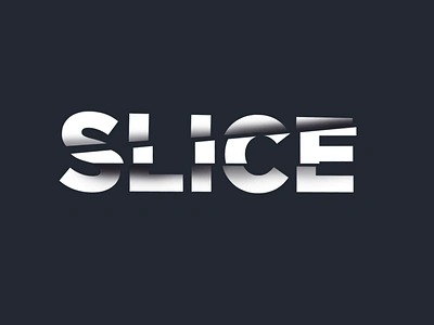 SLICE TEXT DESIGN 2021 adobe photoshop colorful cut cutout image design dribbble font design illustration inspirational slice slicing slide template text style typography