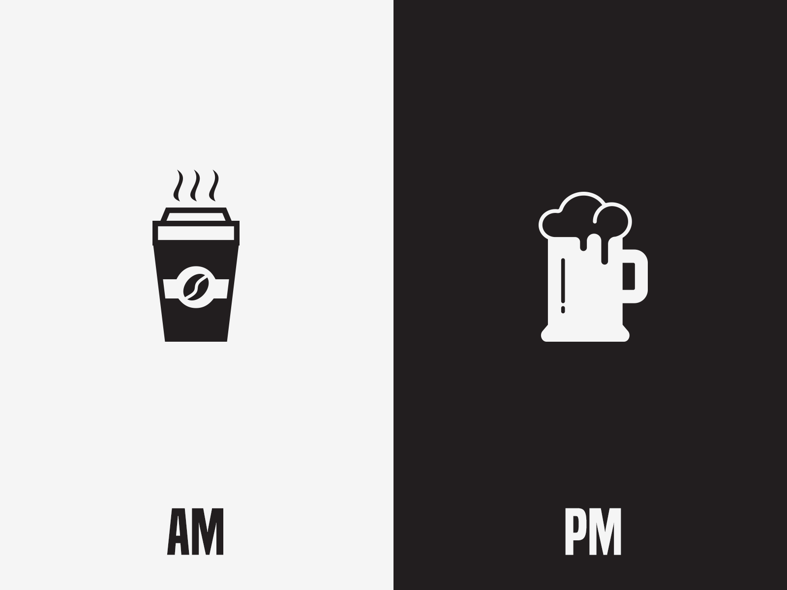 Sign of AM ~ PM by Black Leaf Design Studio on Dribbble