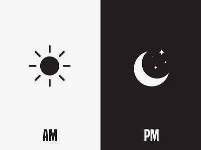 Sign of AM ~ PM 2023 3d animation black black and white branding combine day design dribbble graphic design inspirational logo moon motion graphics night sun