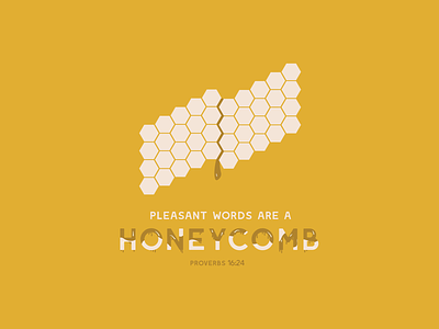 Pleasant Words bee bees bible bible verse christian christian designer design graphic honey honeybee honeycomb icon illustration illustrator yellow