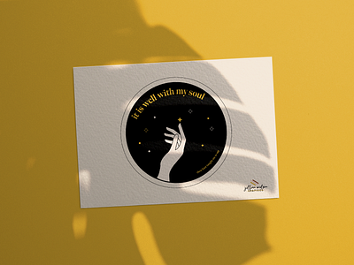 It is Well With My Soul bible verse branding christian christian designer graphic illustration illustrator it is well jesus logo mockup soul vector yellow