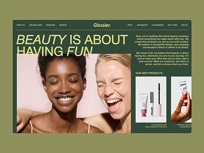 Glossier Online Shop Redesign