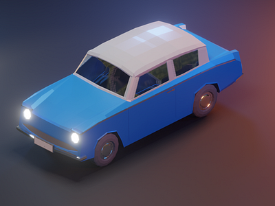 Ford Angila | Low Poly Car 3d blender3d car gamecar illustration isometric art low poly lowpoly lowpoly3d lowpolycar vehicle