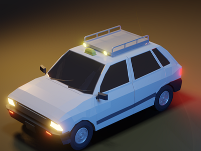 Low Poly Taxi 3d blender car illustration isometric art lowpoly lowpoly3d lowpolycar