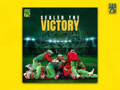SAH75 Cricket Championship Cricket Victory Design