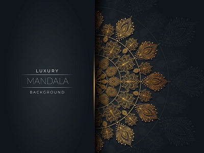 Luxury Mandala Design background black ornamental background