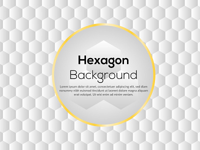 Abstract paper hexagon white background
