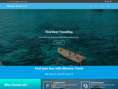 AllsomeTravel Ladmign Page design travelling web ui webdesign